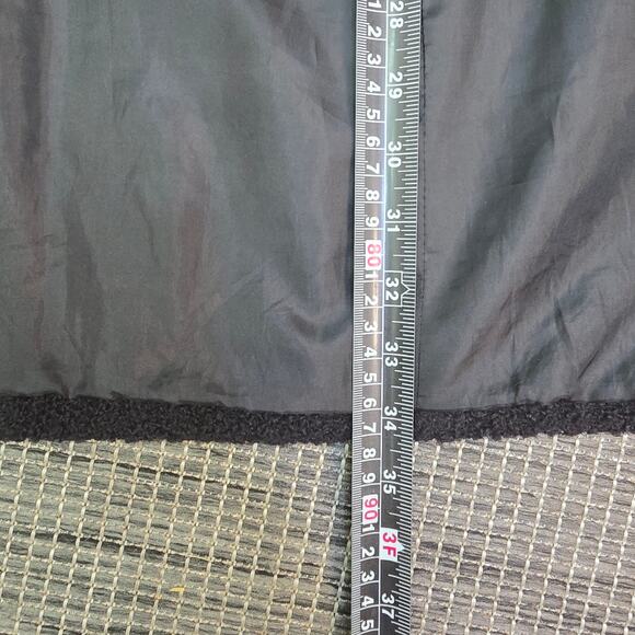 Vintage Giacca Black Pea Coat with Faux Fur Collar M - Picture 7 of 14